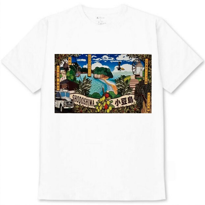 【香川県_小豆島】白Tシャツ 大人用