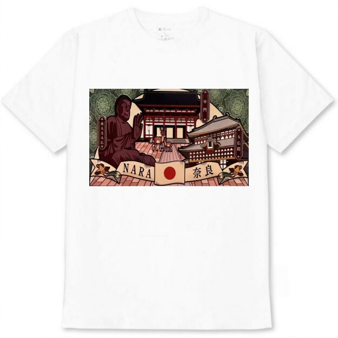 【奈良県_東大寺】白Tシャツ 大人用