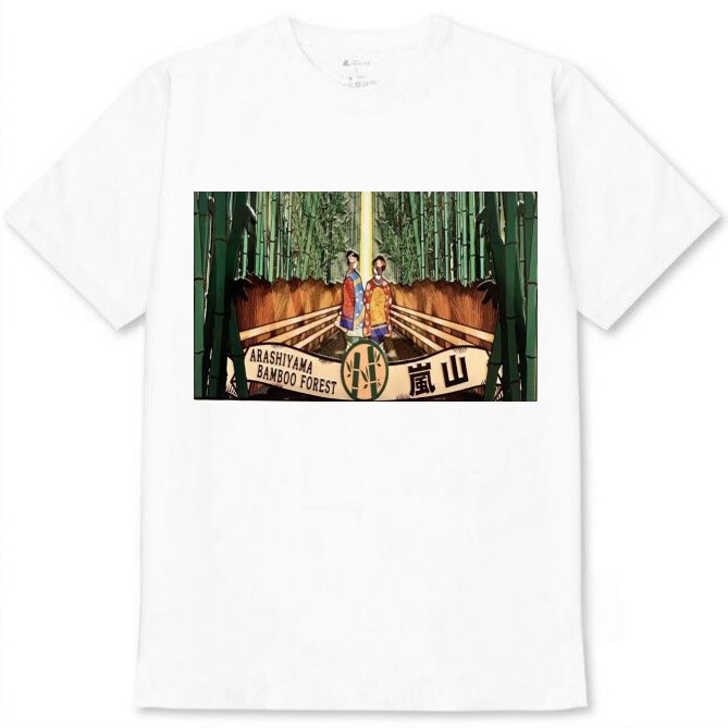 【京都府_嵐山】白Tシャツ 大人用