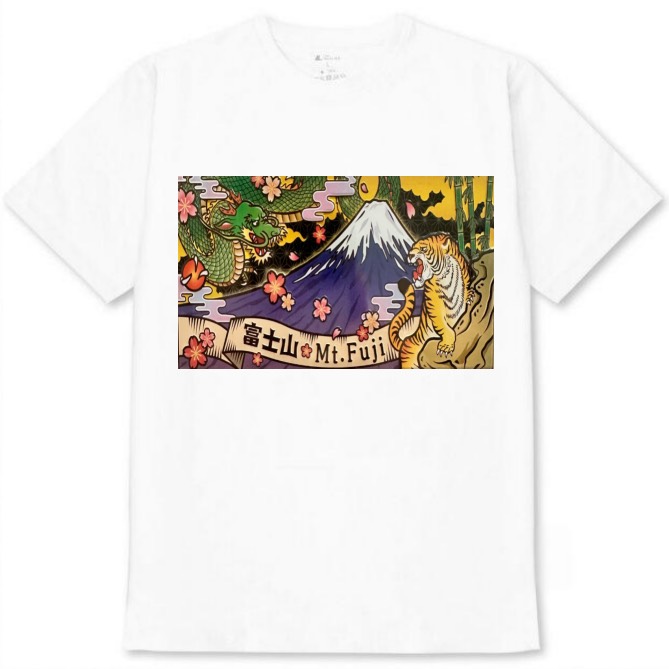 【山梨県_富士山】白Tシャツ 大人用