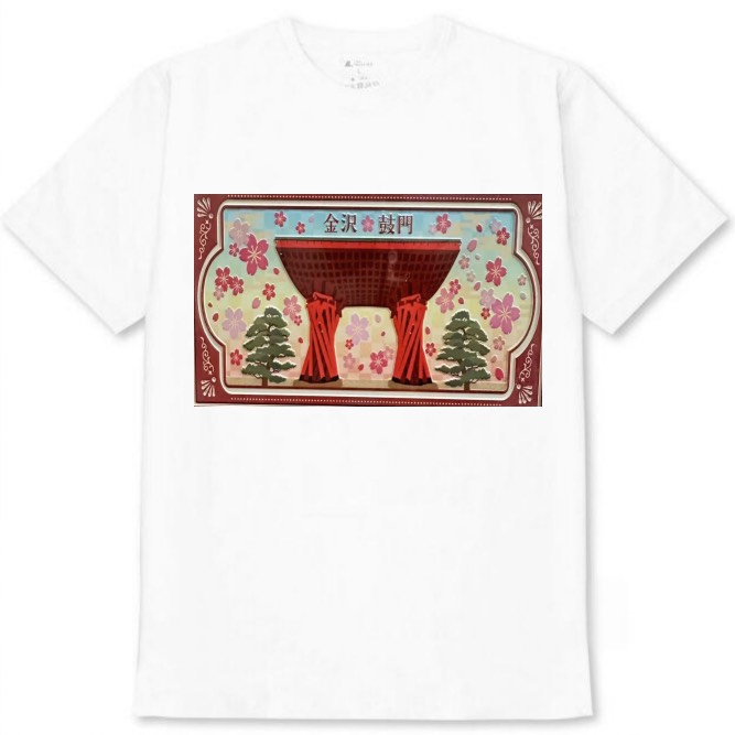 【石川県_金沢鼓門】白Tシャツ 大人用