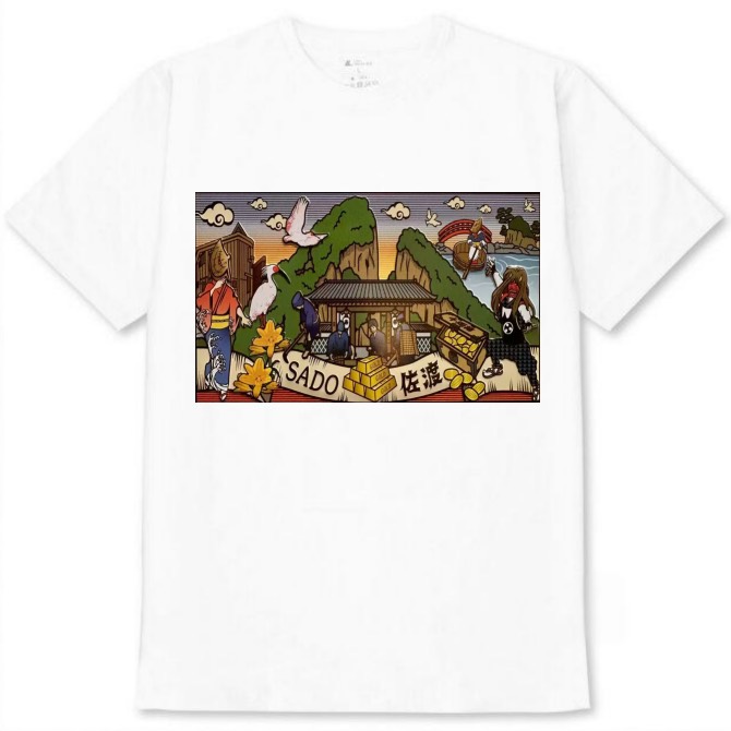 【新潟県_佐渡】白Tシャツ 大人用