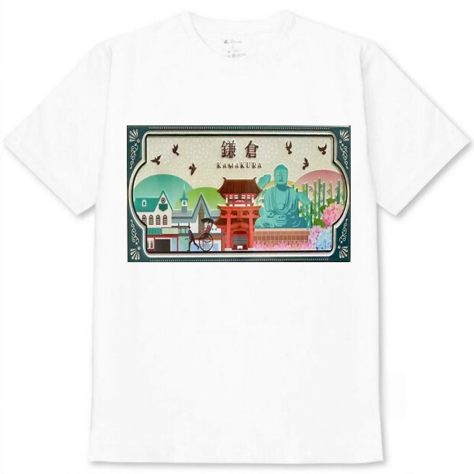【神奈川県_鎌倉2】白Tシャツ 大人用