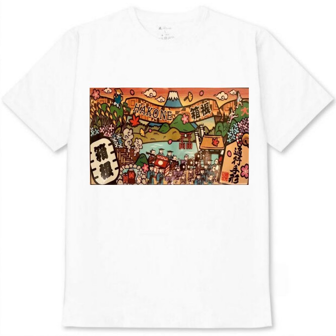 【神奈川県_箱根2】白Tシャツ 大人用