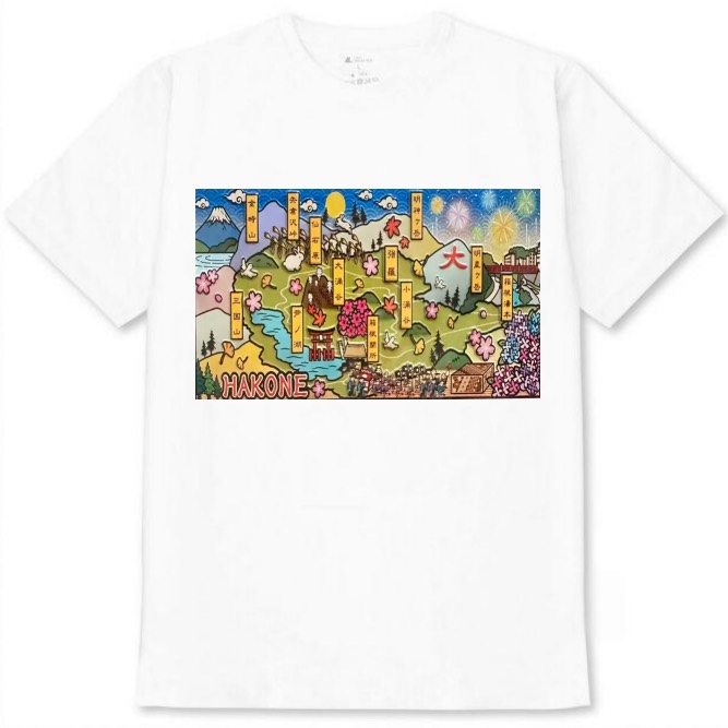 【神奈川県_箱根】白Tシャツ 大人用