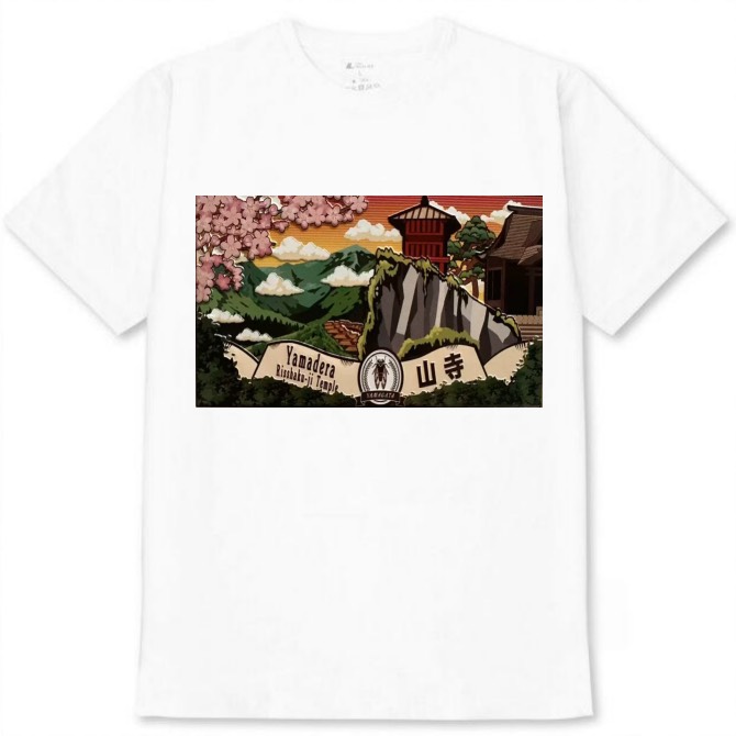 【山形県_山寺】白Tシャツ 大人用