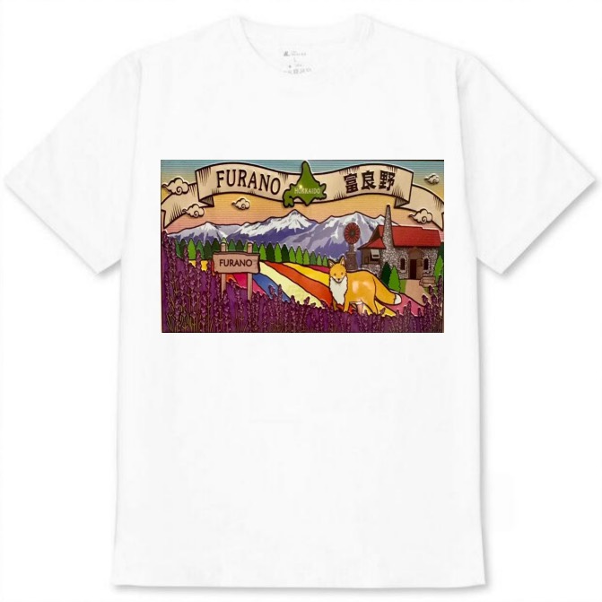 【北海道_富良野】白Tシャツ 大人用