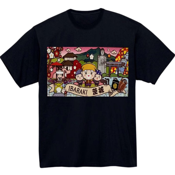 【茨城県】黒Tシャツ 大人用