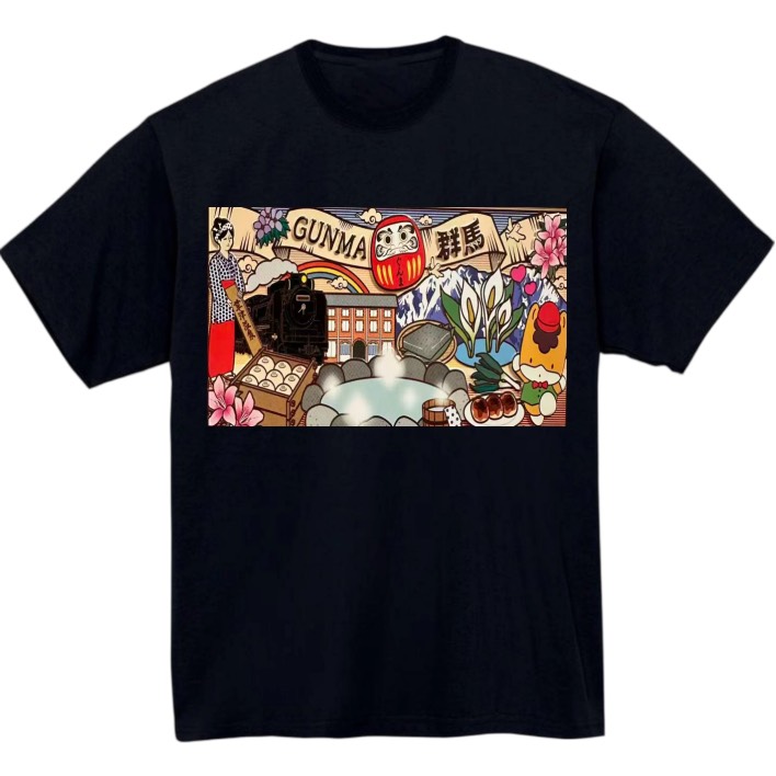 【群馬県】黒Tシャツ 大人用