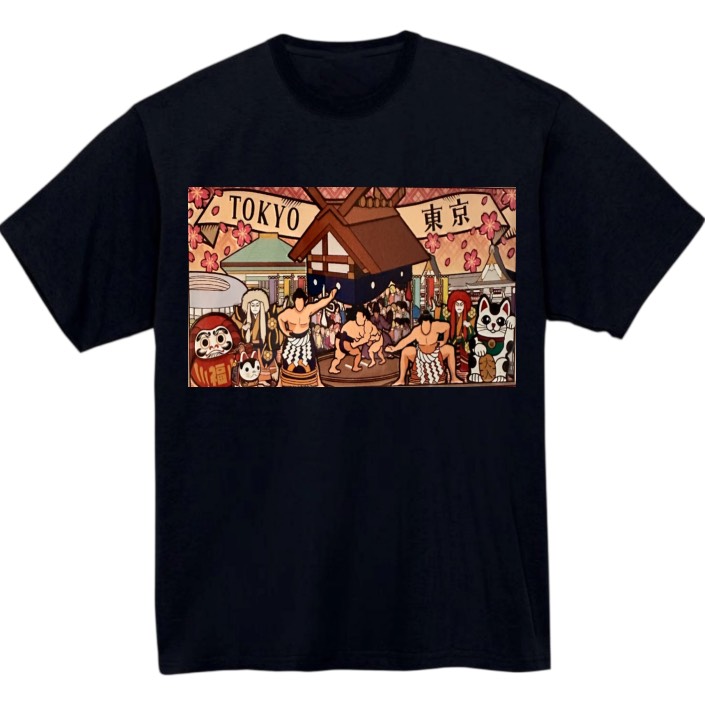 【東京都2】黒Tシャツ 大人用