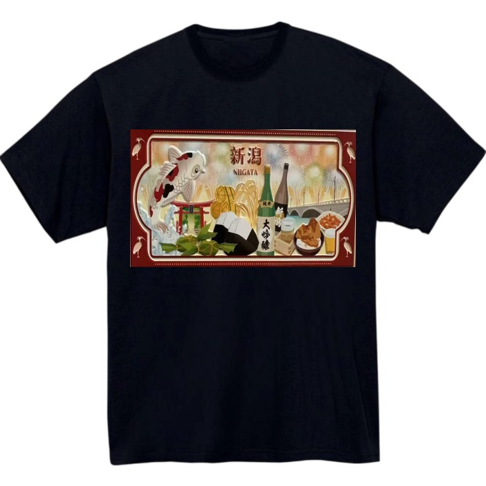 【新潟県2】黒Tシャツ 大人用