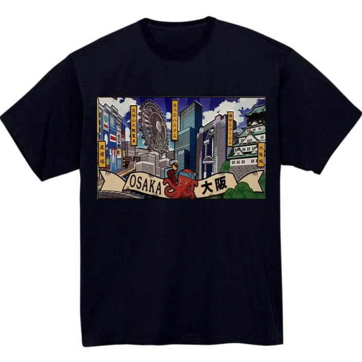 【大阪府3】黒Tシャツ 大人用