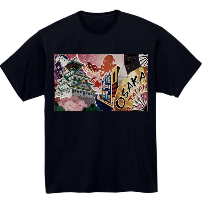 【大阪府5】黒Tシャツ 大人用