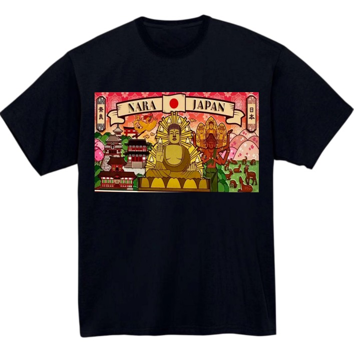 【奈良県】黒Tシャツ 大人用