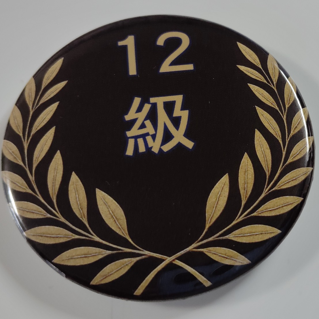 「１２級」缶バッジ58mm