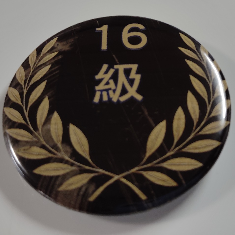 「１６級」缶バッジ58mm