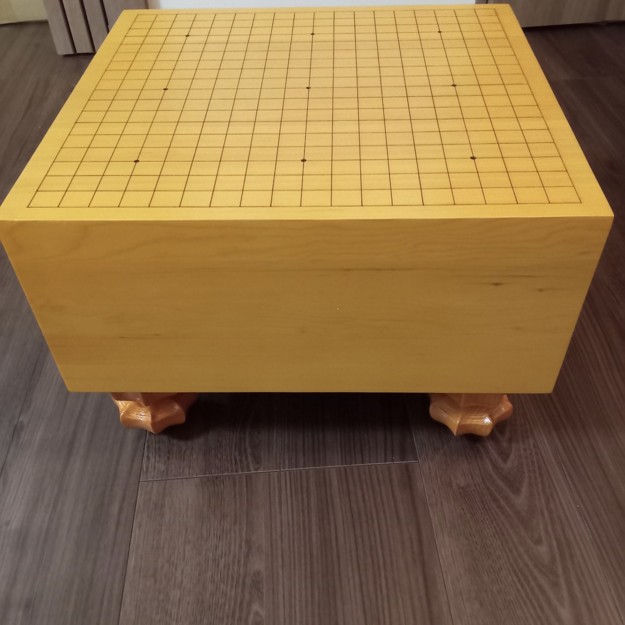 榧木足付き碁盤(20cm 梔子型 ハギ盤)