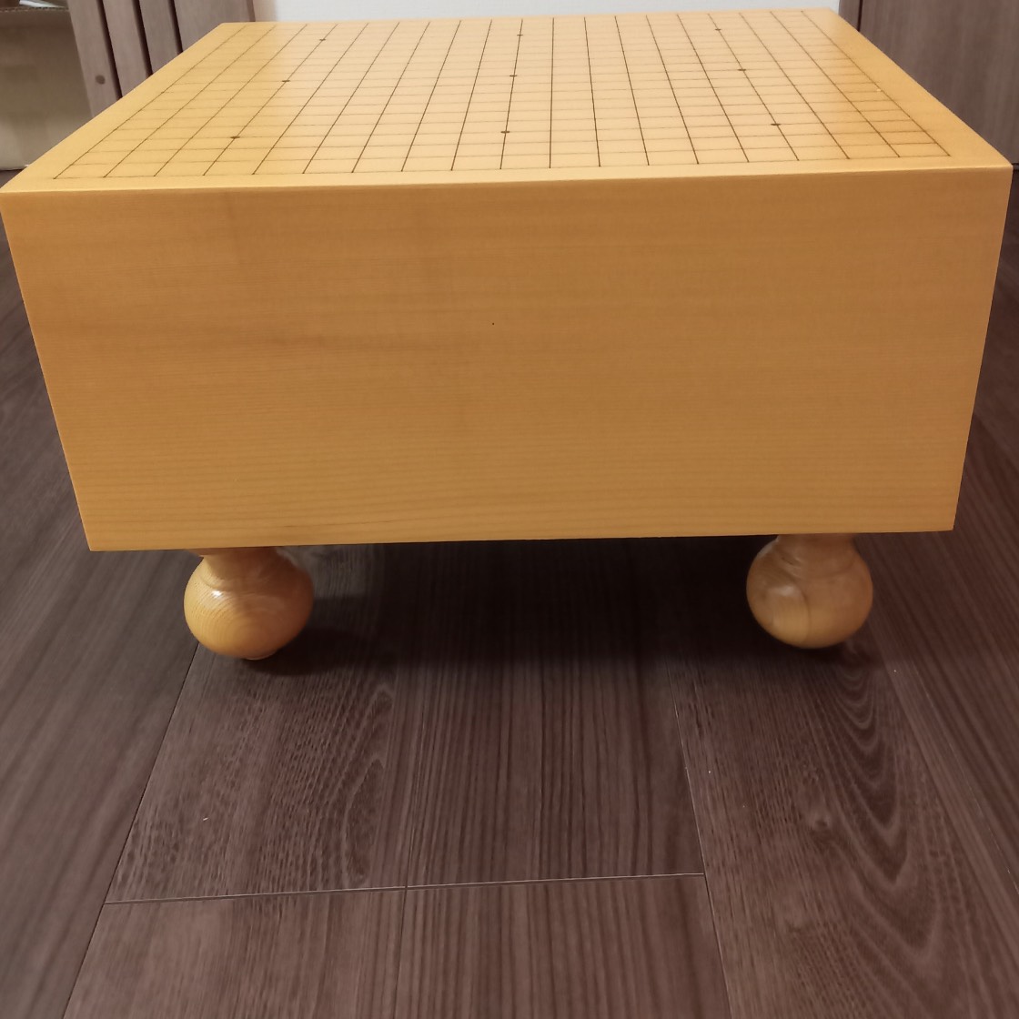 榧木足付き碁盤(20cm ひょうたん型 ハギ盤)