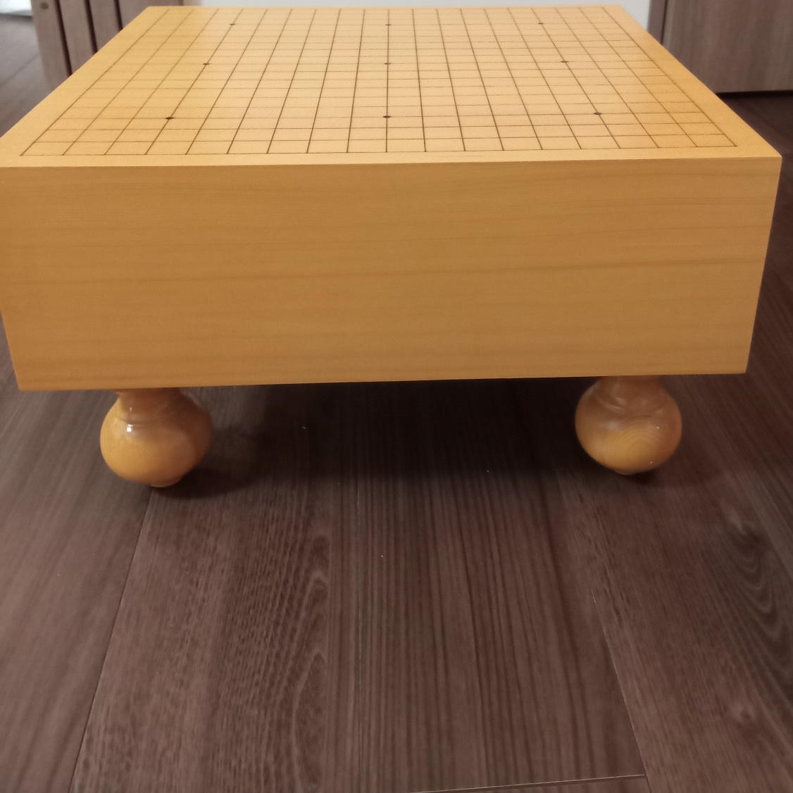 榧木足付き碁盤(15cm ひょうたん型 ハギ盤)