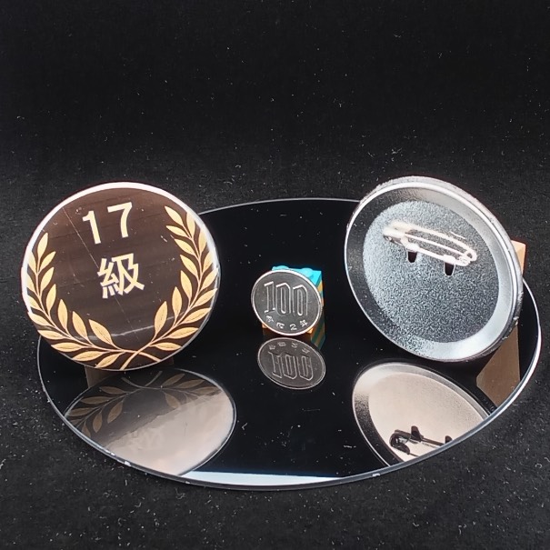 「１７級」缶バッジ58mm
